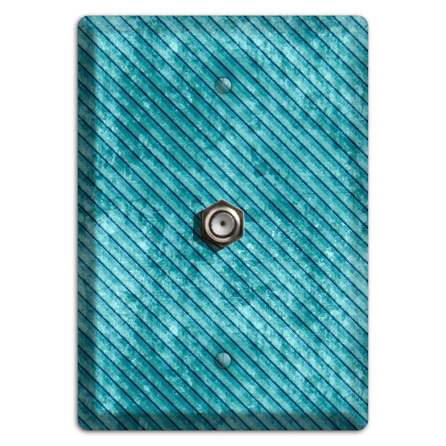 Turquoise Denim Cable Wallplate