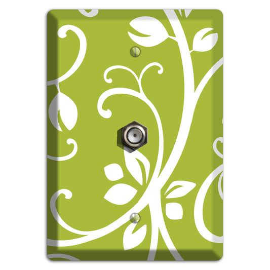 Green Bud Sprig Cable Wallplate