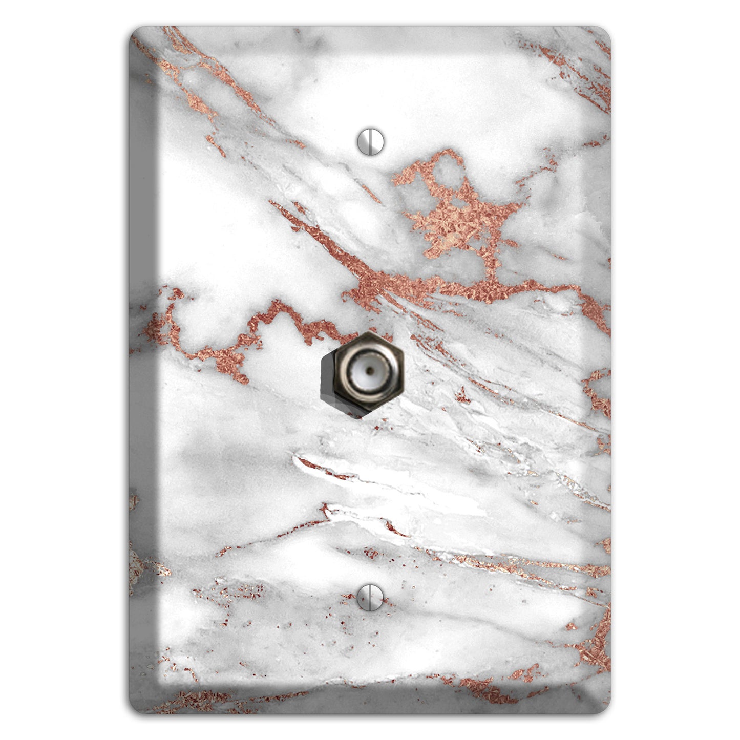 Sanguine Brown Marble 7 Cable Wallplate