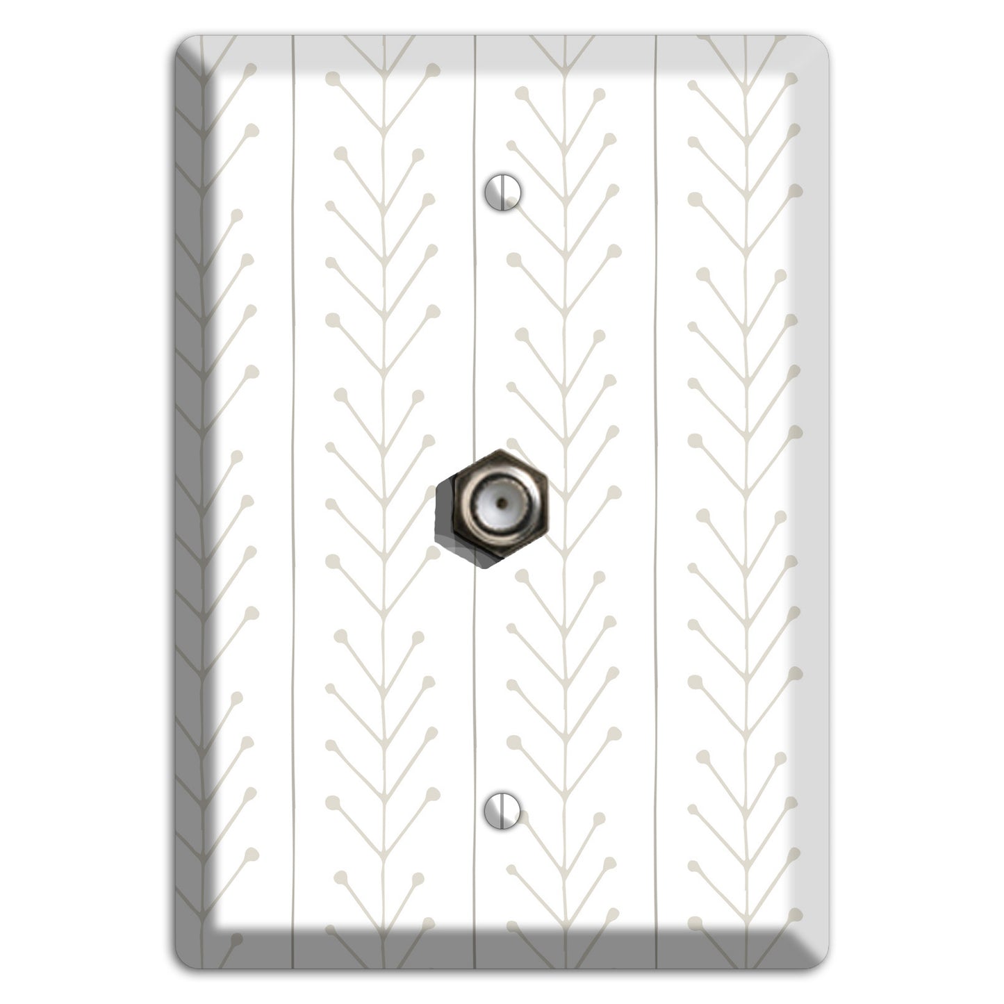 Simple Scandanavian Style F Cable Wallplate