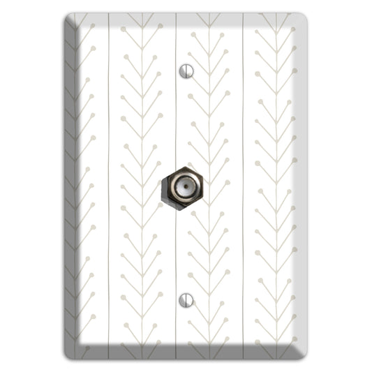 Simple Scandanavian Style F Cable Wallplate