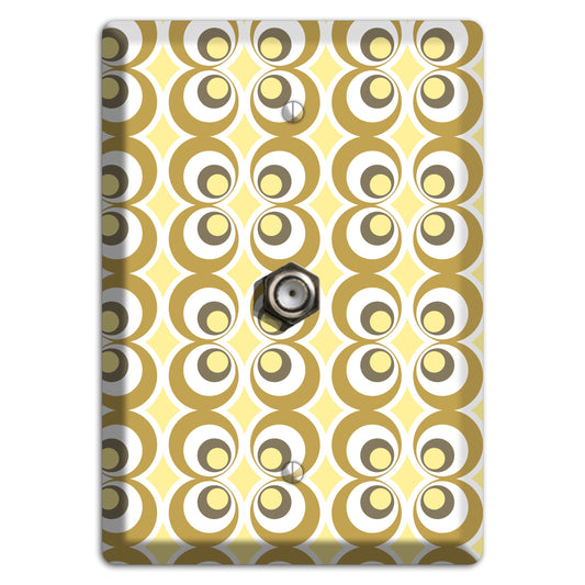 Multi Olive Offset Bullseye Cable Wallplate