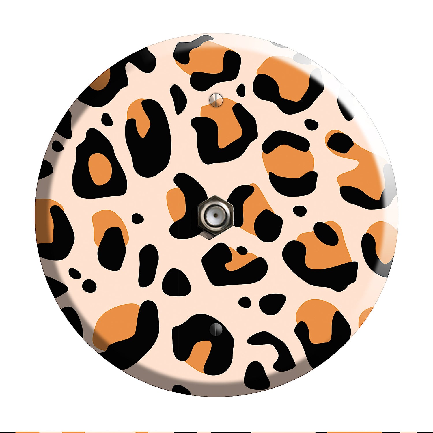 Peach Leopard Cable Wallplate