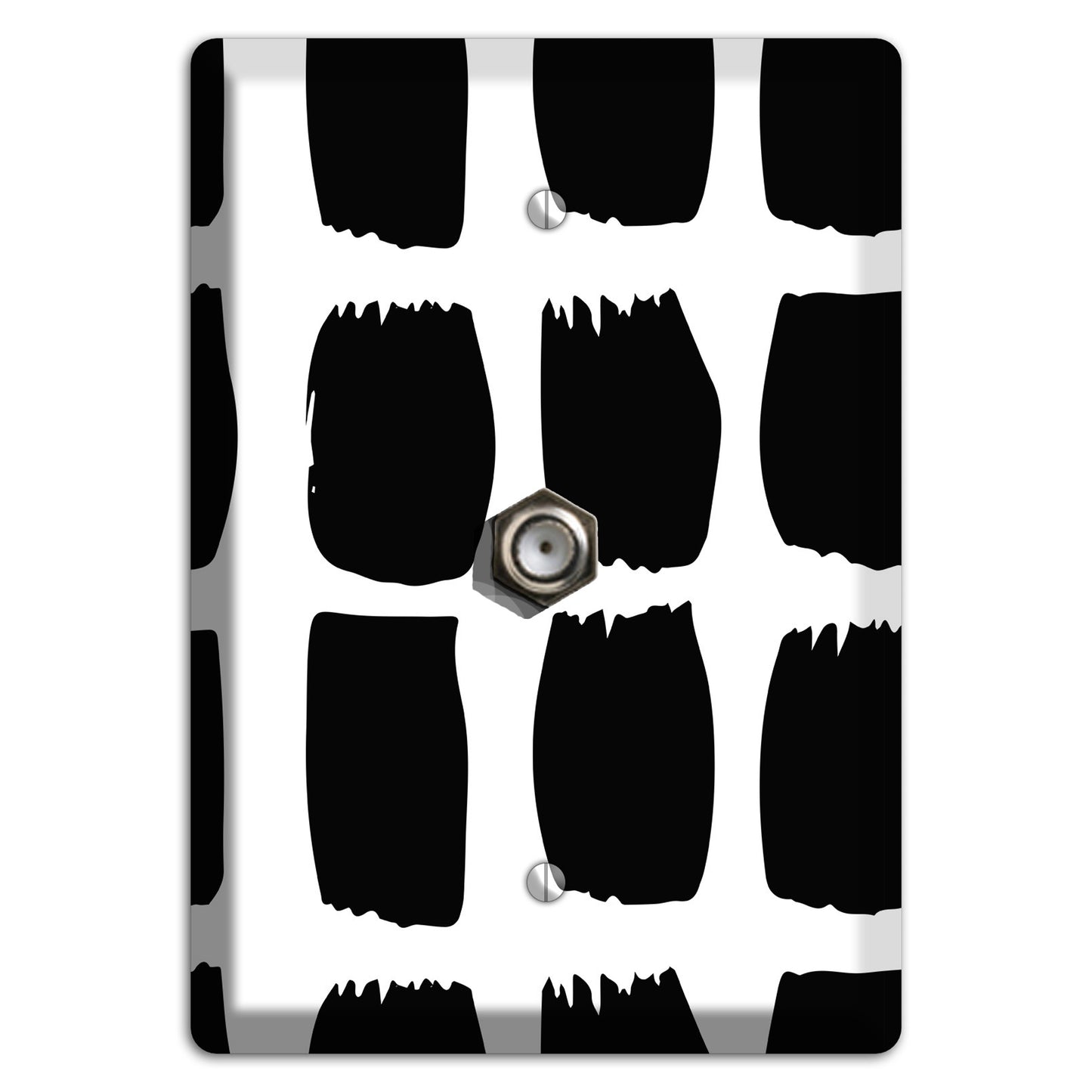 Ink Brushstrokes 7 Cable Wallplate