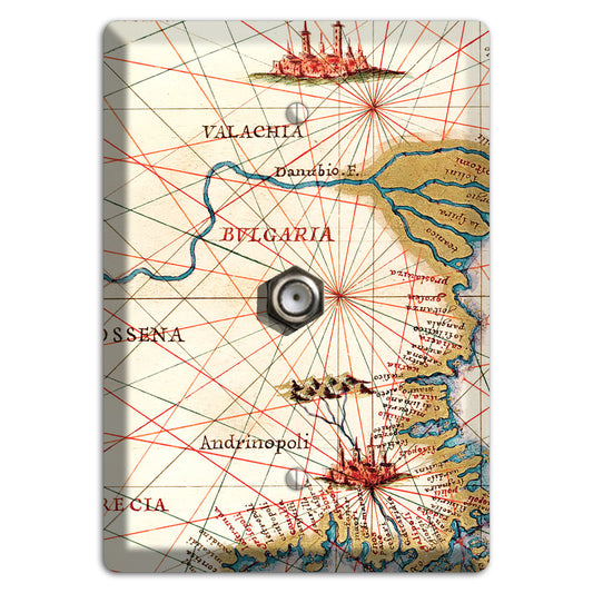 Map of Bulgaria Cable Wallplate