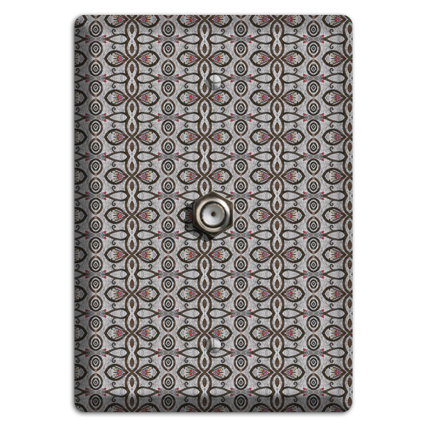 Grey Tapestry Cable Wallplate