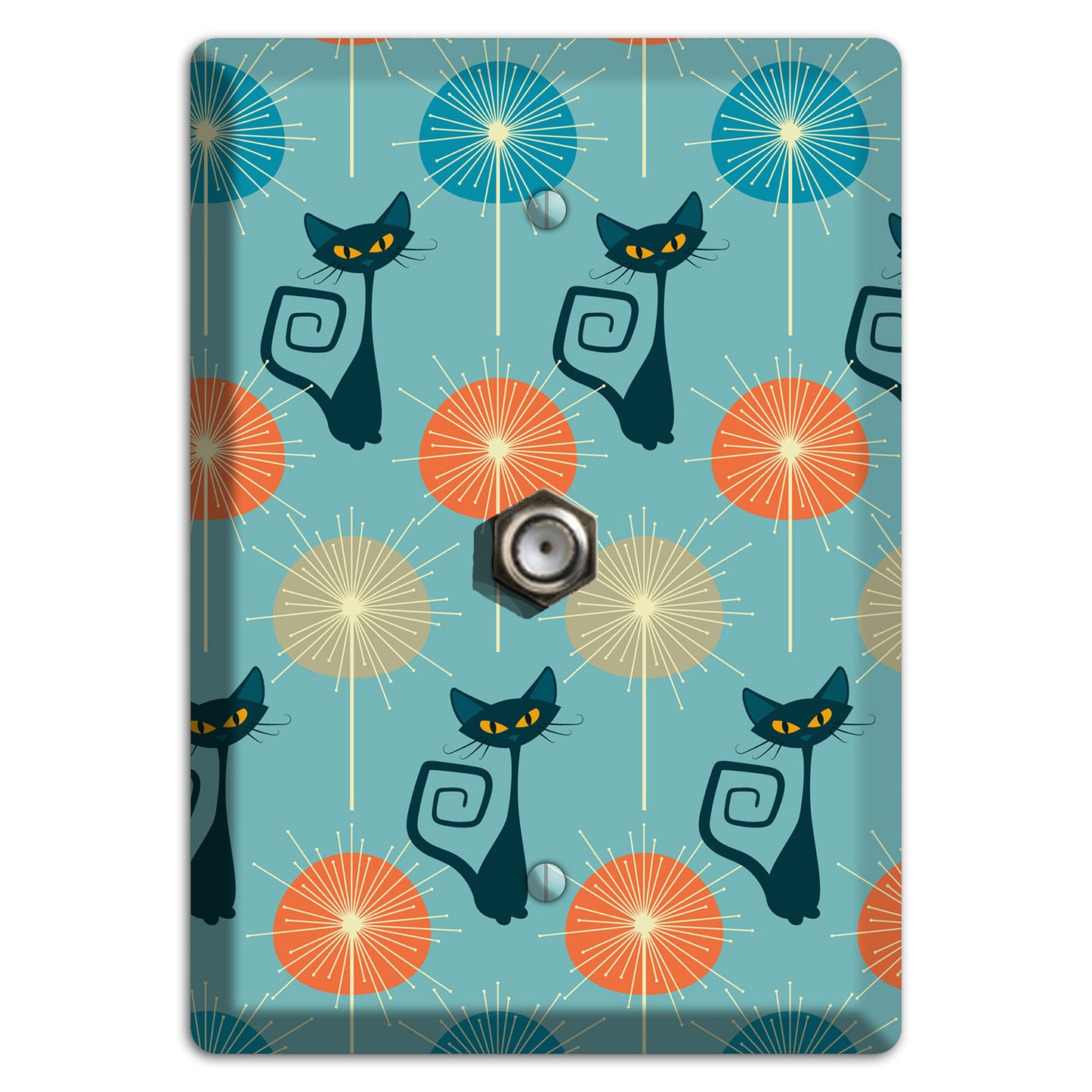 Atomic Burst Kitties Cable Wallplate