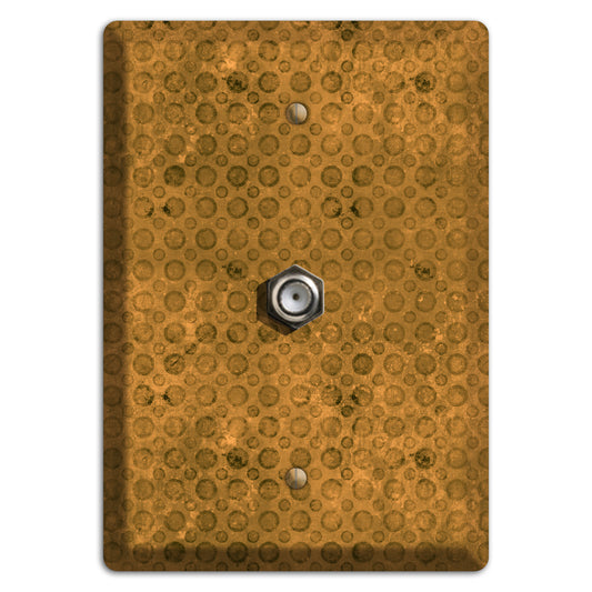 Mustard Circles Cable Wallplate