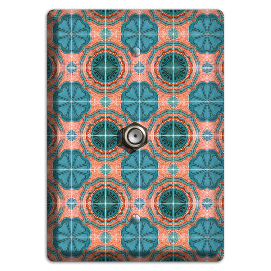 Tavira Tiles 3 Cable Wallplate