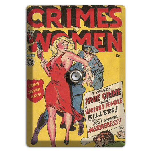 Crimes by Women Vintage Comics Cable Wallplate