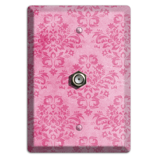 Beauty Bush Pink Texture Cable Wallplate