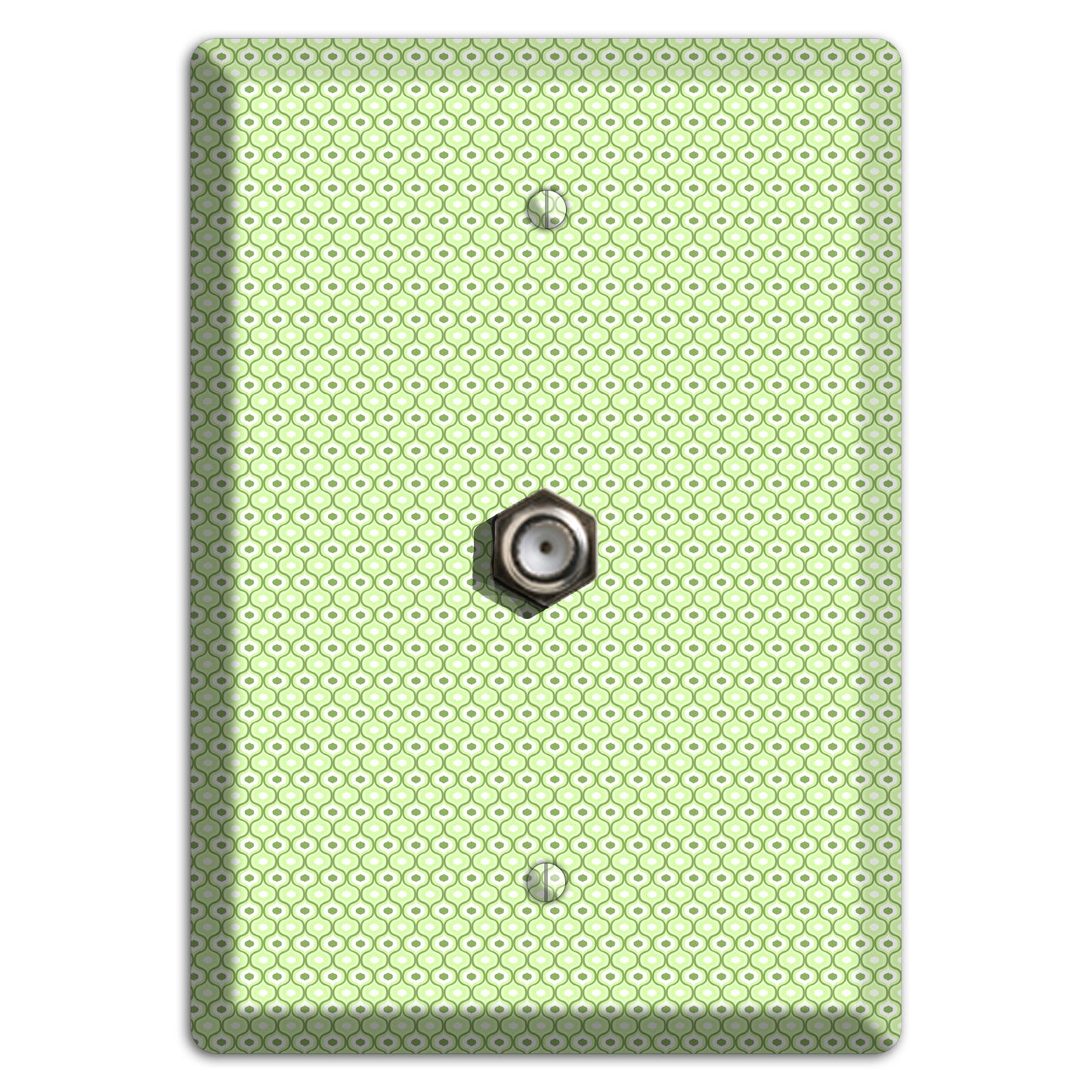 Multi Green Tiny Double Scallop Cable Wallplate