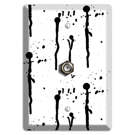 Ink Drips 5 Cable Wallplate