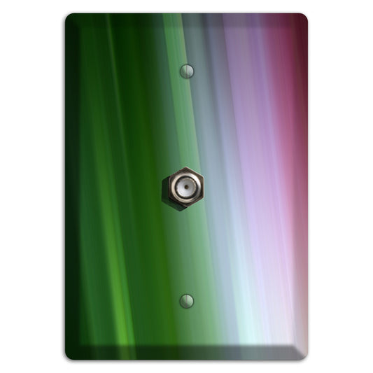 Green Lavender and Pink Ray of Light Cable Wallplate