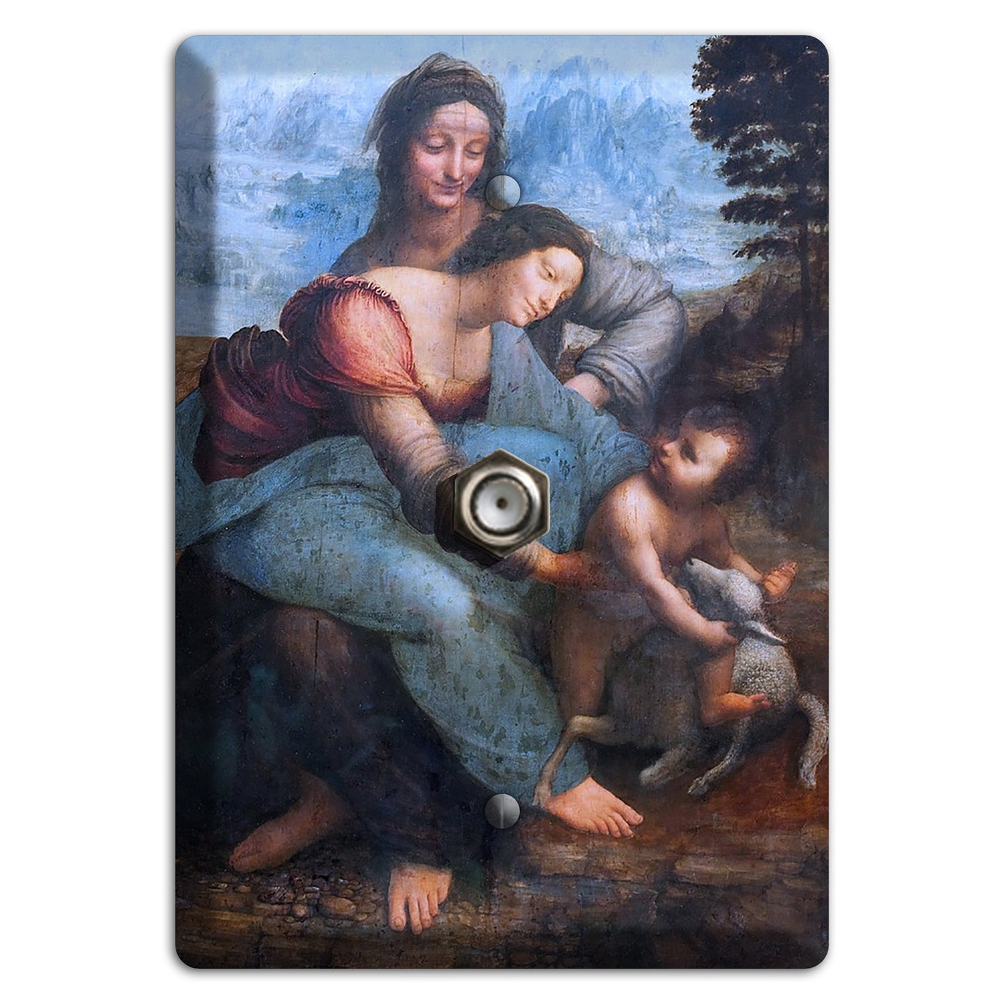 Da Vinci - The Virgin Child Cable Wallplate