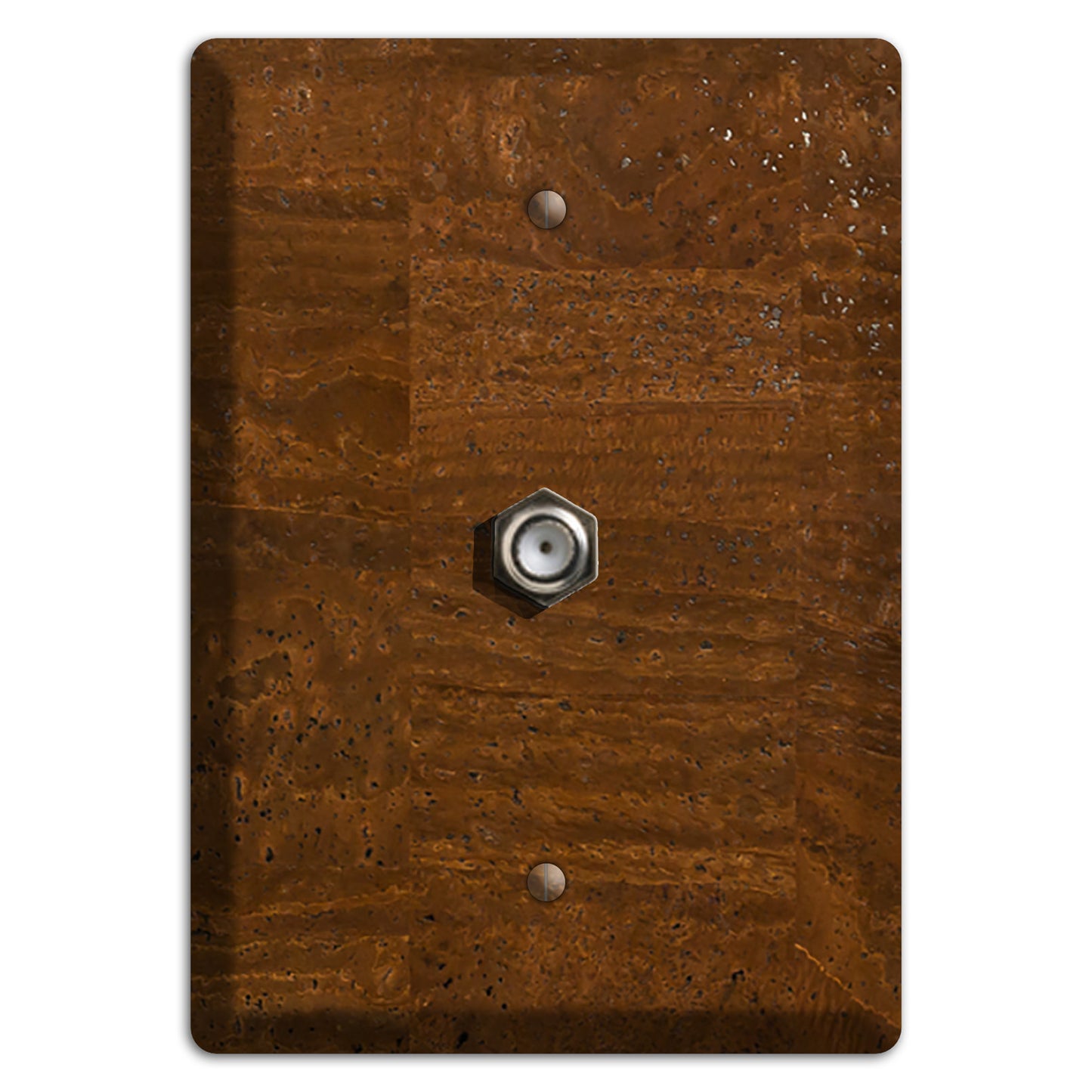 Milk Chocolate Cork Cable Wallplate