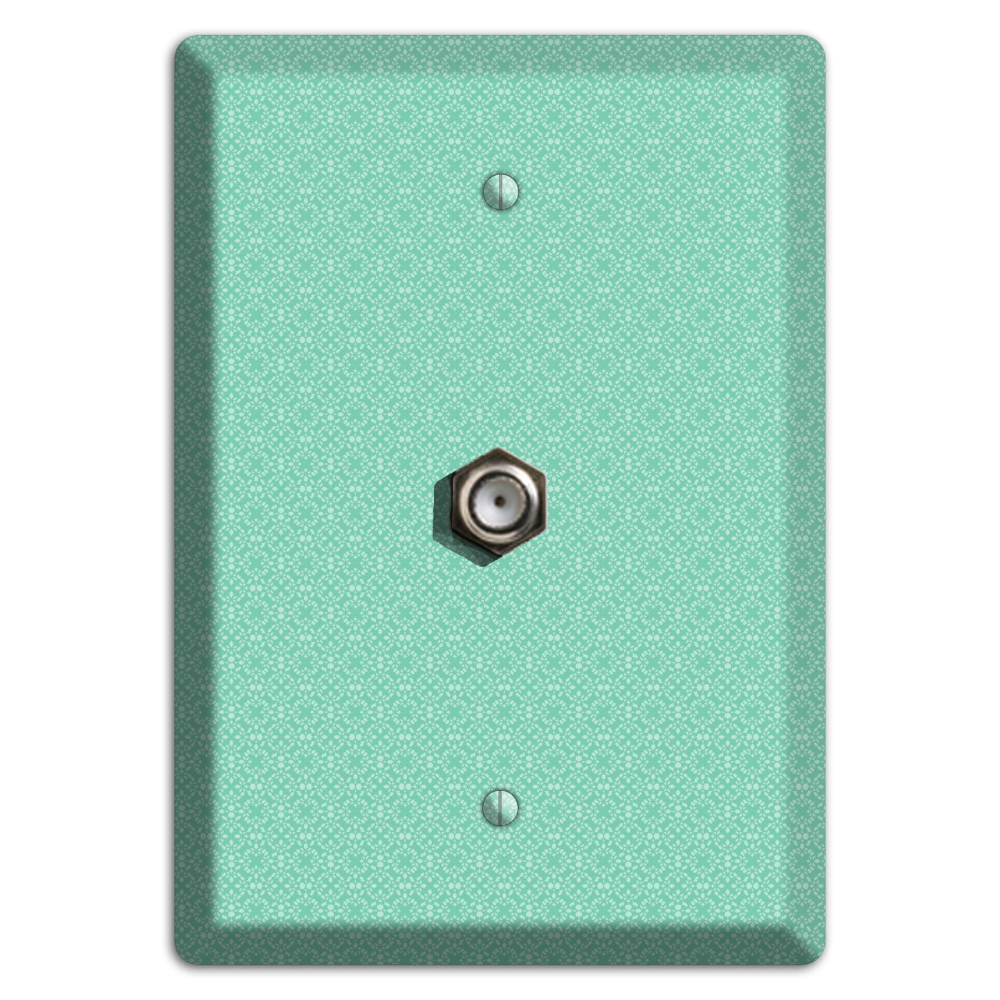 Aqua Calico Cartouche Cable Wallplate