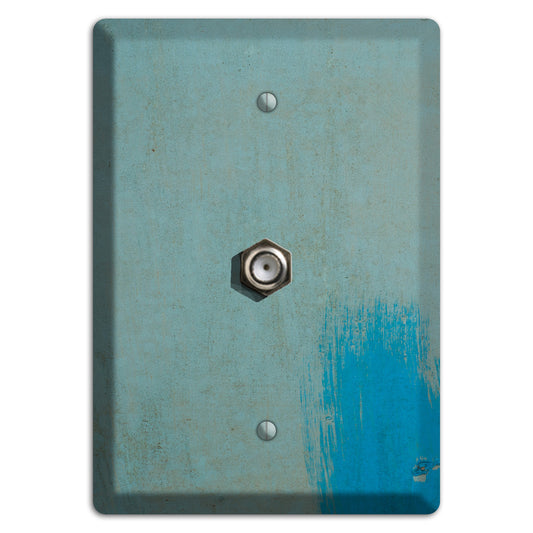 Blue Concrete Cable Wallplate