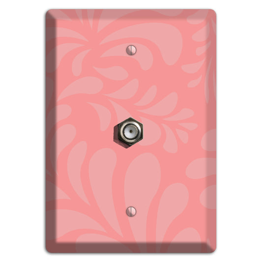 Pink Herati Cable Wallplate