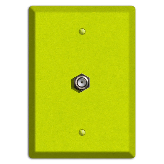 Electric Lime Kraft Cable Wallplate