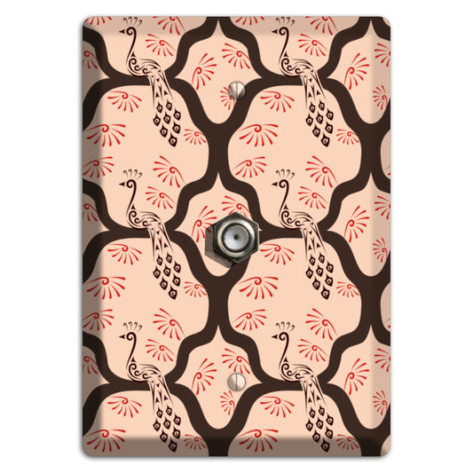 Light Quatrefoil Peacock Cable Wallplate