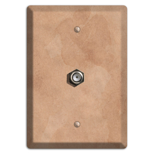 Aged Paper 3 Cable Wallplate