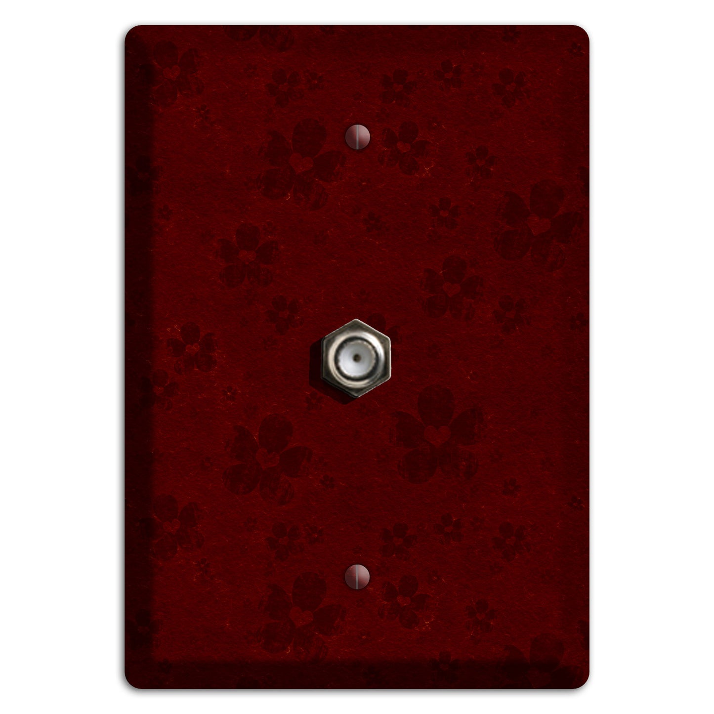 Maroon Grunge Suzani 2 Cable Wallplate