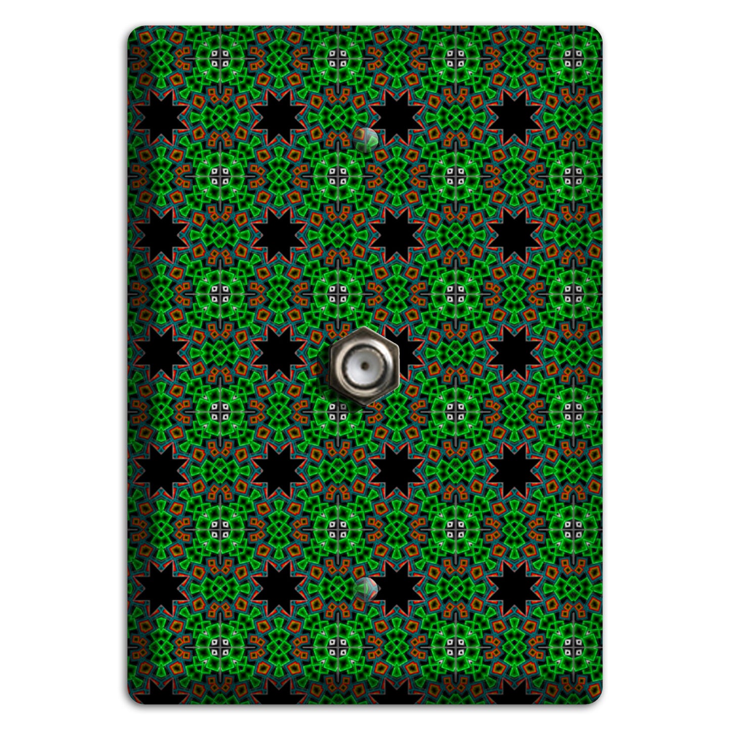 Green Foulard 2 Cable Wallplate