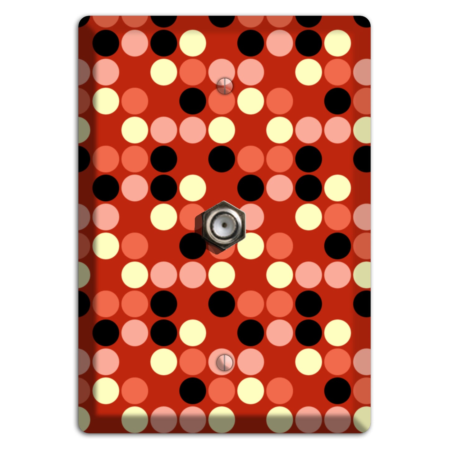 Multi Color Red Dots Cable Wallplate