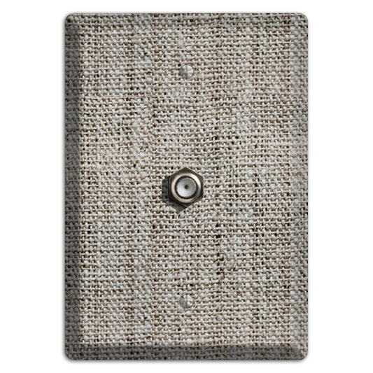 Zorba Burlap Cable Wallplate