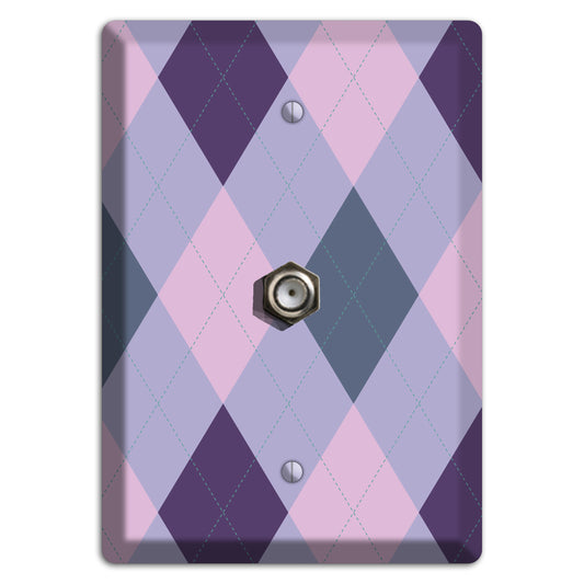 Lilac Argyle Cable Wallplate