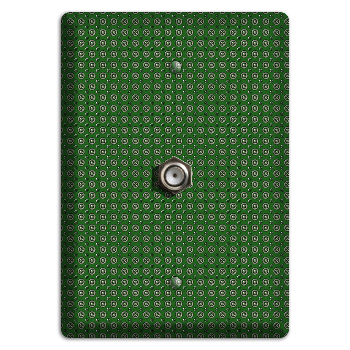 Green Concentric Dots Cable Wallplate