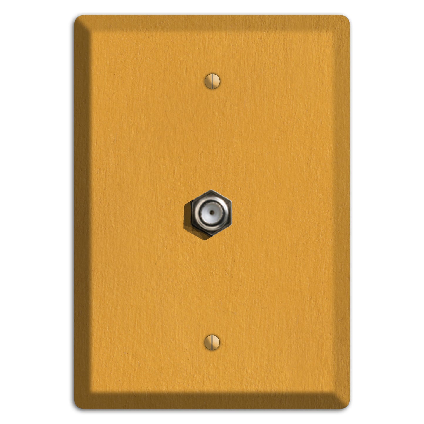 Stucco Yellow Cable Wallplate