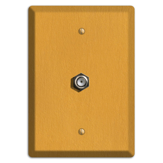 Stucco Yellow Cable Wallplate