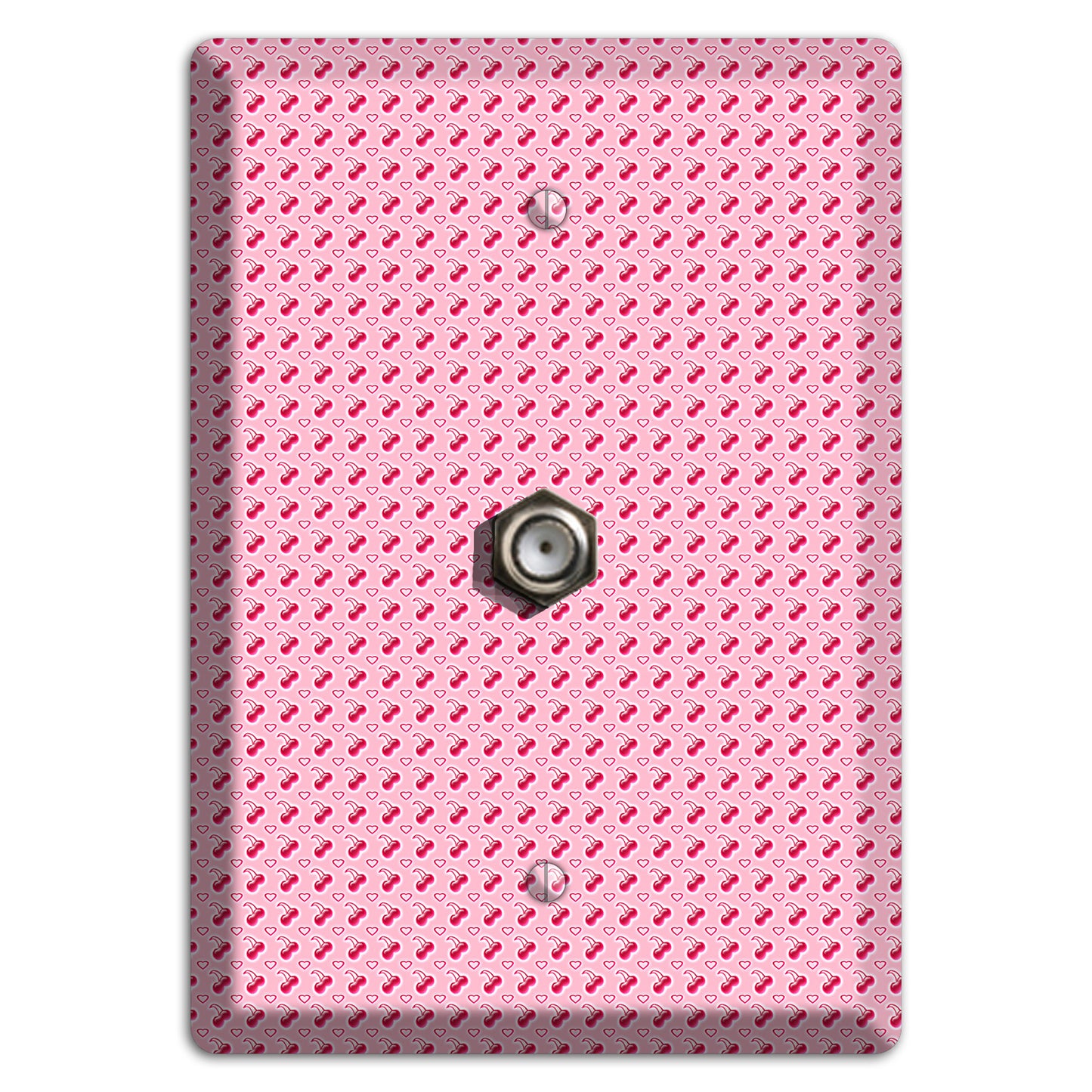 Pink with Cherries Cable Wallplate