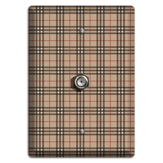 London Plaid Cable Wallplate