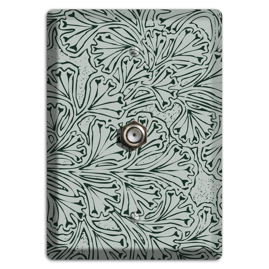 Deco Grey Interlocking Floral Cable Wallplate