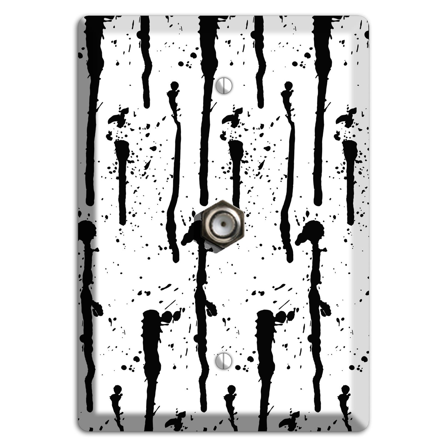 Ink Drips 9 Cable Wallplate