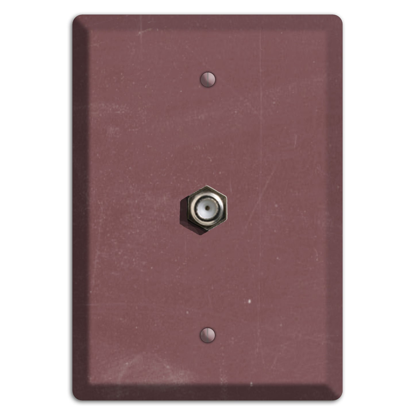 Chalk Dark Maroon Cable Wallplate