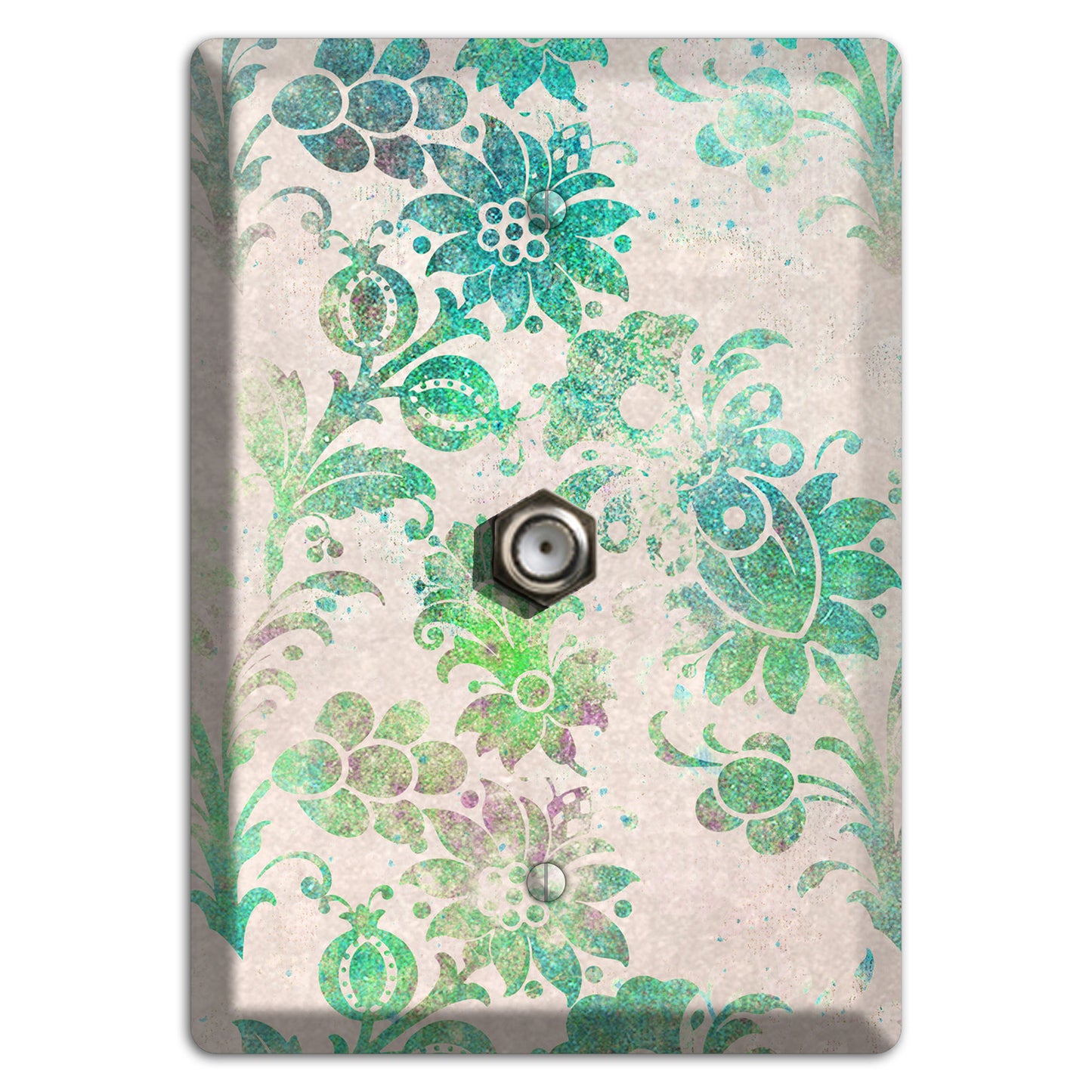 Acapulco Whimsical Damask Cable Wallplate