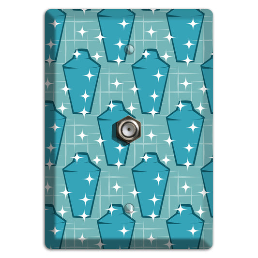 Blue and Teal Shaker Cable Wallplate