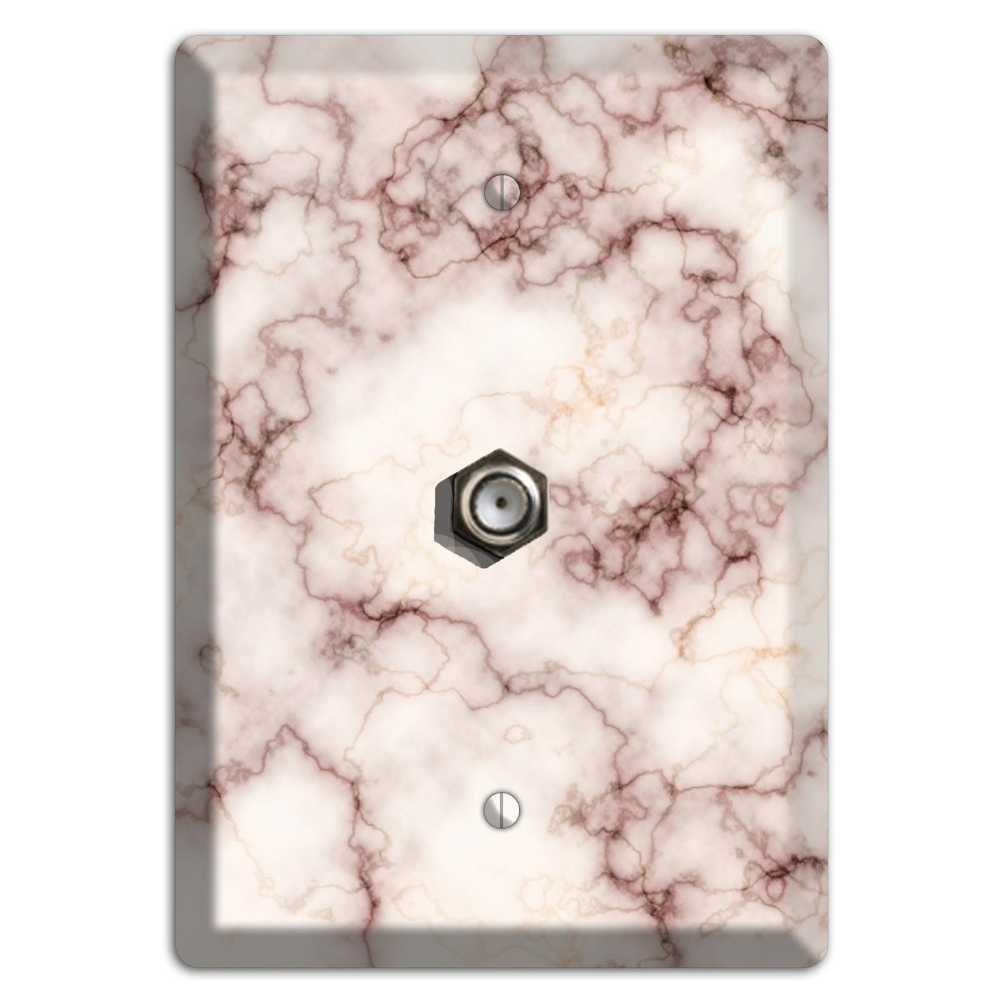 Burgundy Stained Marble Cable Wallplate