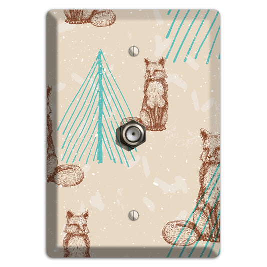 Wildlife Fox Cable Wallplate