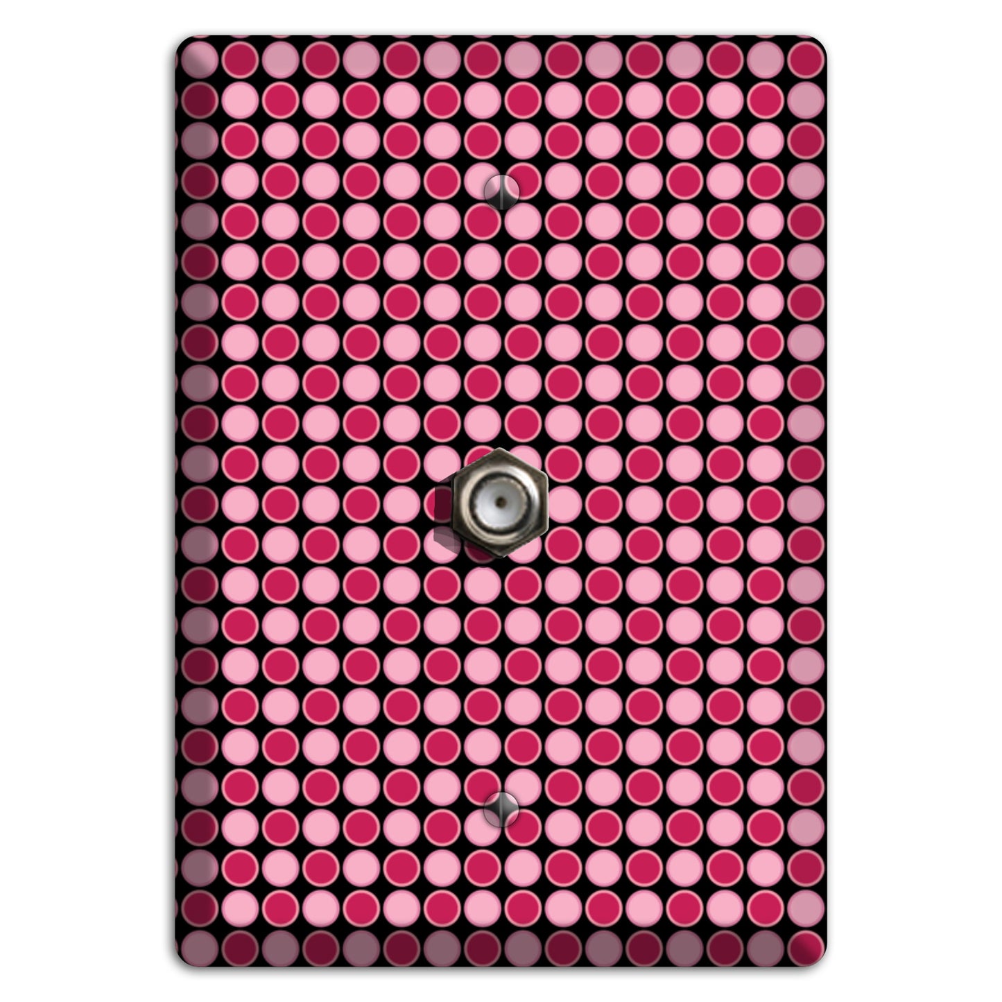 Fuschia and Pink Tiled Dots Cable Wallplate