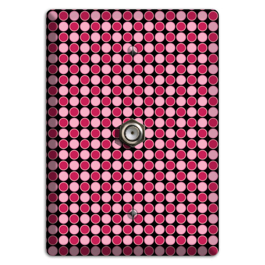 Fuschia and Pink Tiled Dots Cable Wallplate