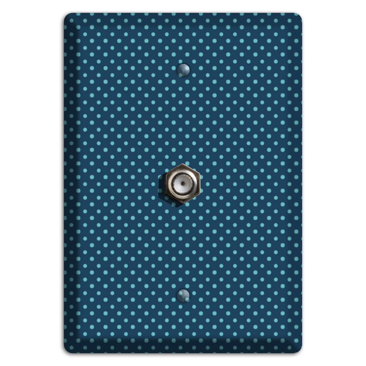 Multi Blue Tiny Polka Dots Cable Wallplate