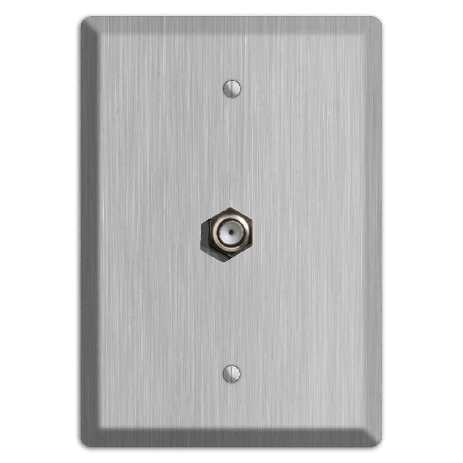 Brushed Stainless Steel Cable Wallplate