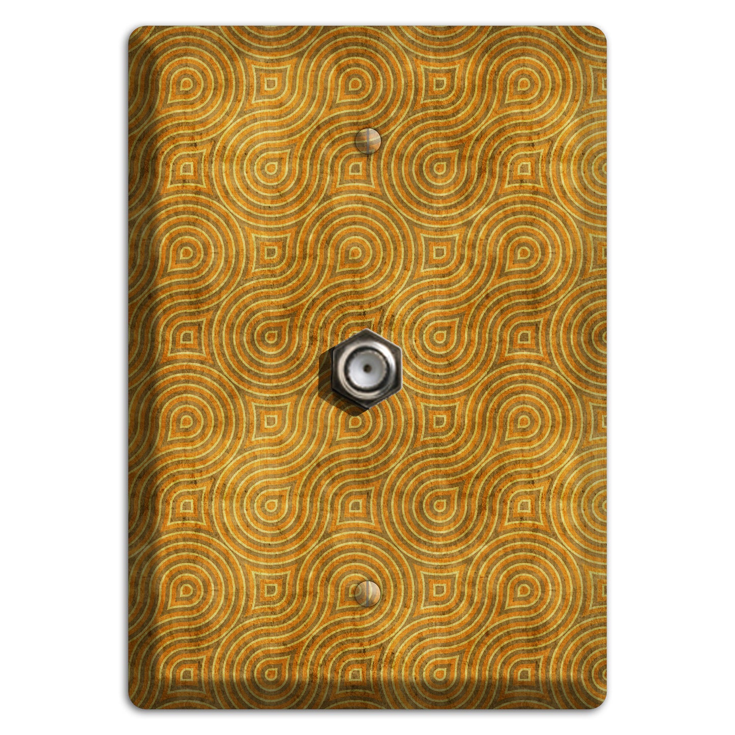 Mustard Swirl Cable Wallplate