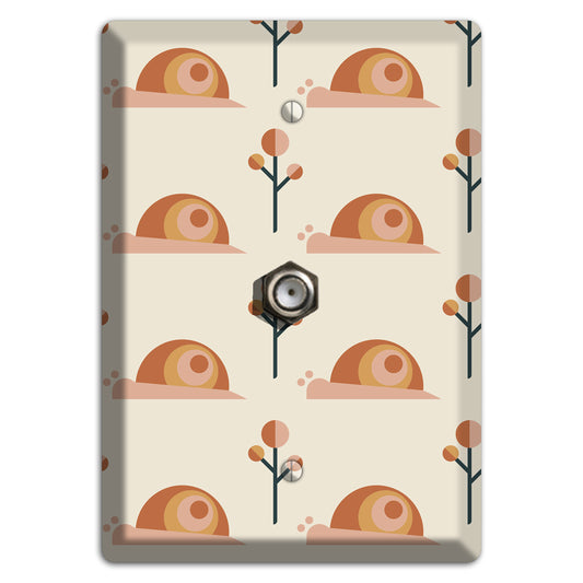 Retro Snails Cable Wallplate