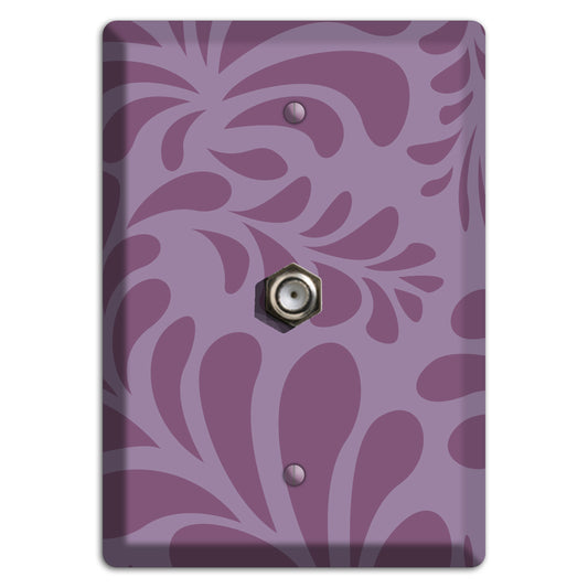 Purple Herati Cable Wallplate